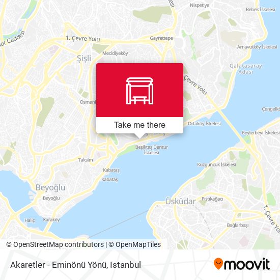 Akaretler - Eminönü Yönü map