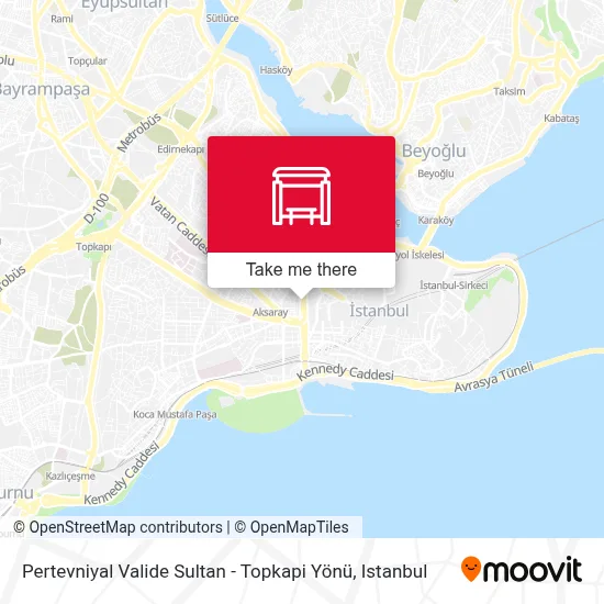 Pertevniyal Valide Sultan - Topkapi Yönü map