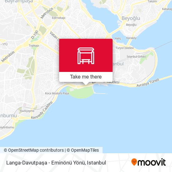 Langa-Davutpaşa - Eminönü Yönü map