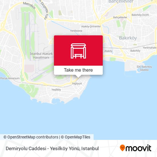 Demiryolu Caddesi - Yesilköy Yönü map