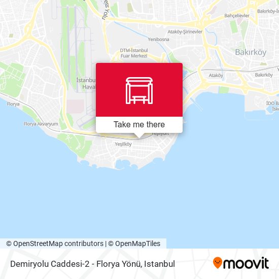 Demiryolu Caddesi-2 - Florya Yönü map