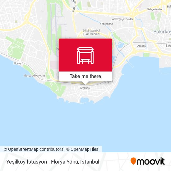 Yeşilköy İstasyon - Florya Yönü map