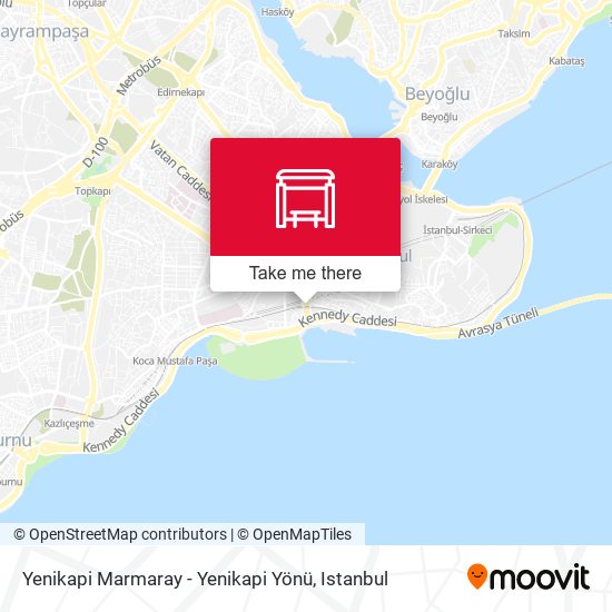 Yenikapi Marmaray - Yenikapi Yönü map