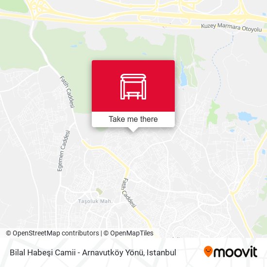 Bilal Habeşi Camii - Arnavutköy Yönü map