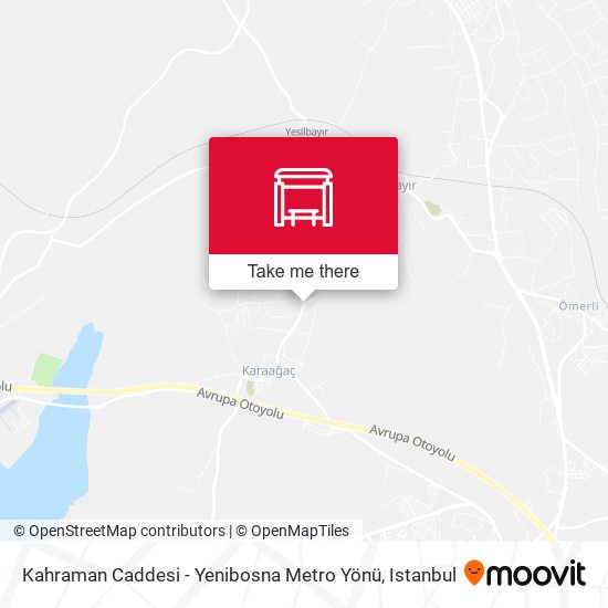 Kahraman Caddesi - Yenibosna Metro Yönü map