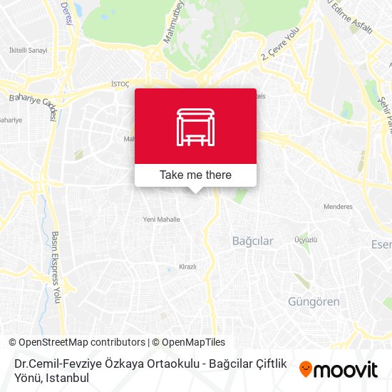 Dr.Cemil-Fevziye Özkaya Ortaokulu - Bağcilar Çiftlik Yönü map