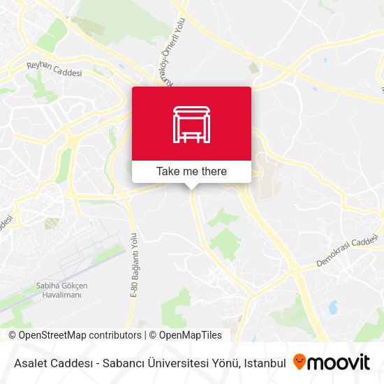 Asalet Caddesı - Sabancı Üniversitesi Yönü map