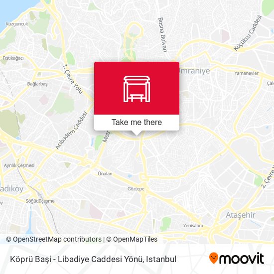 Köprü Başi - Libadiye Caddesi Yönü map