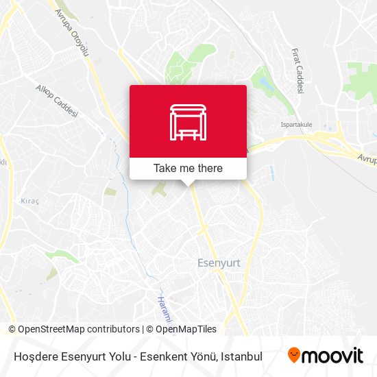 Hoşdere Esenyurt Yolu - Esenkent Yönü map