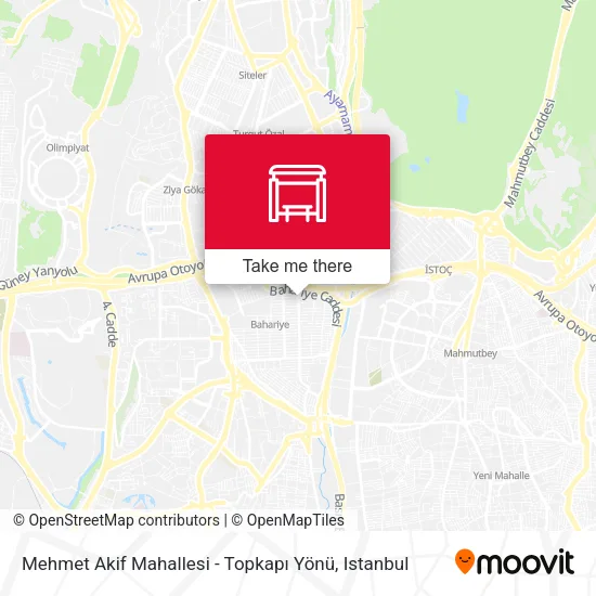 Mehmet Akif Mahallesi - Topkapı Yönü map