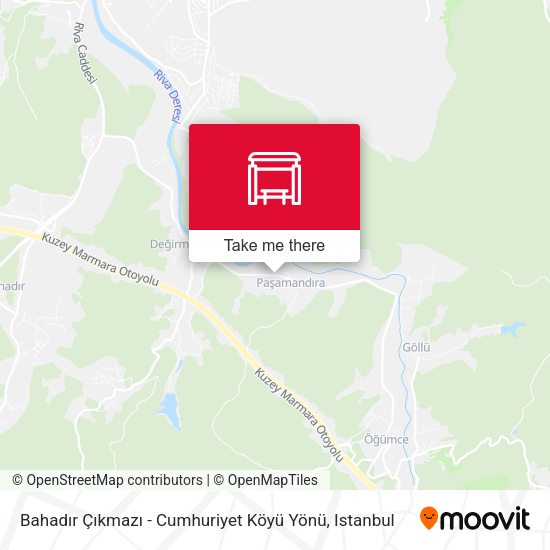 Bahadır Çıkmazı - Cumhuriyet Köyü Yönü map