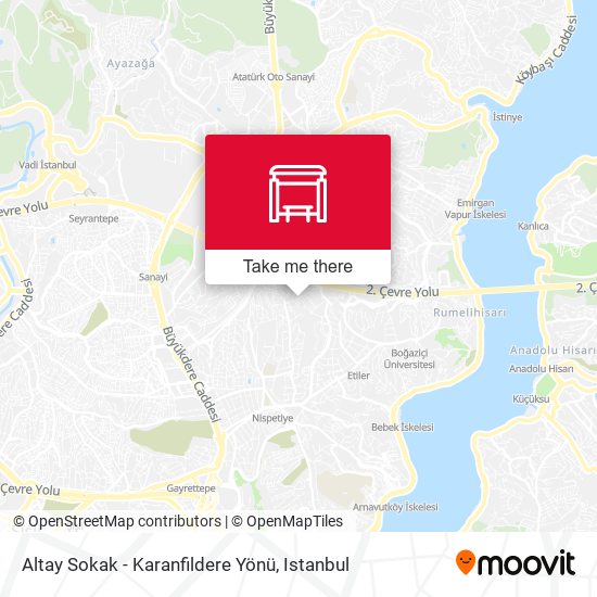Altay Sokak - Karanfildere Yönü map