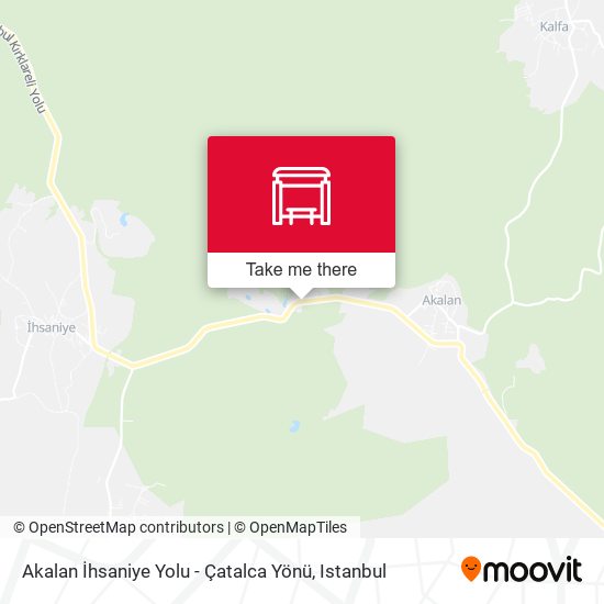 Akalan İhsaniye Yolu - Çatalca Yönü map