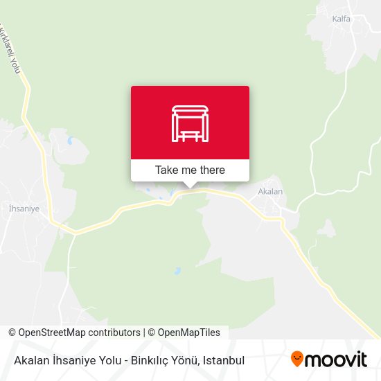 Akalan İhsaniye Yolu - Binkılıç Yönü map