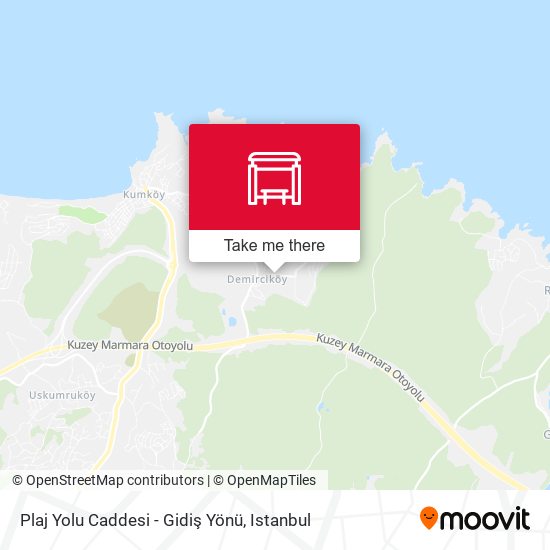 Plaj Yolu Caddesi - Gidiş Yönü map