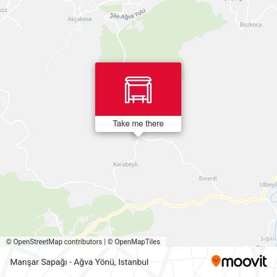 Manşar Sapağı - Ağva Yönü map