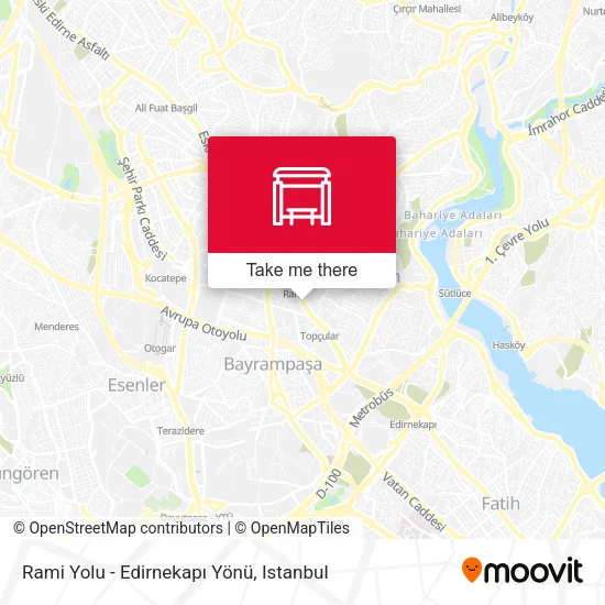 Rami Yolu - Edirnekapı Yönü map
