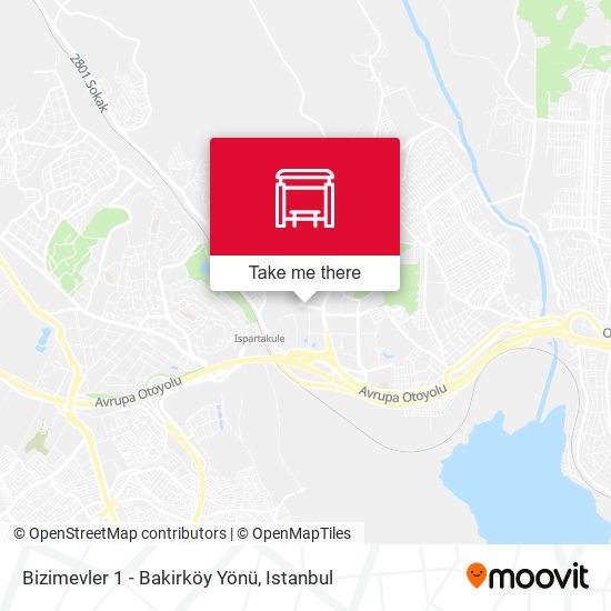Bizimevler 1 - Bakirköy Yönü map
