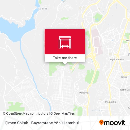 Çimen Sokak - Bayramtepe Yönü map