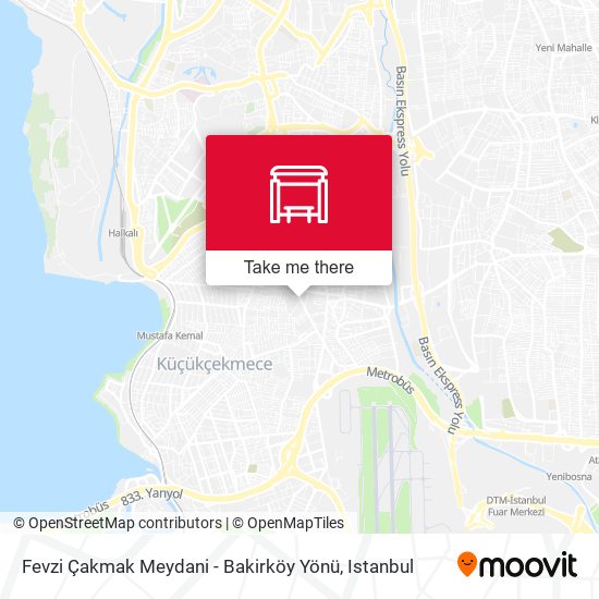 Fevzi Çakmak Meydani - Bakirköy Yönü map