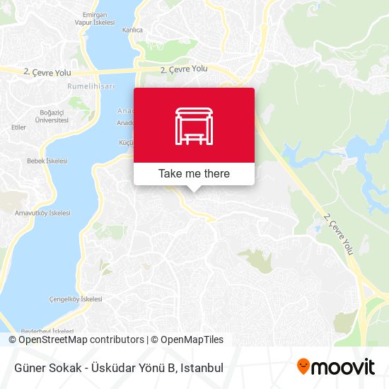 Güner Sokak - Üsküdar Yönü B map