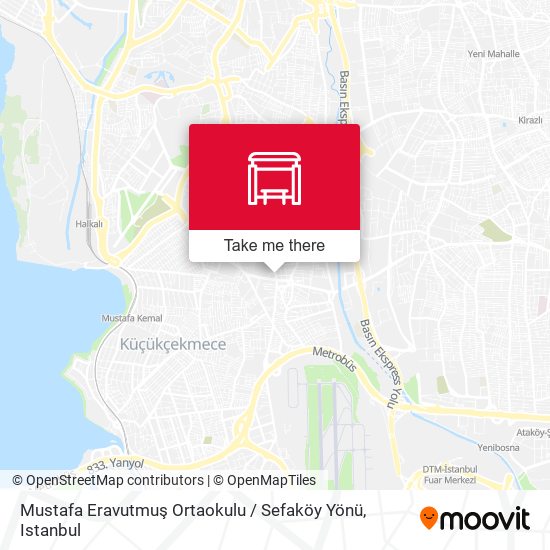 Mustafa Eravutmuş Ortaokulu / Sefaköy Yönü map
