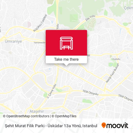 Şehit Murat Filik Parki - Üsküdar 13a Yönü map