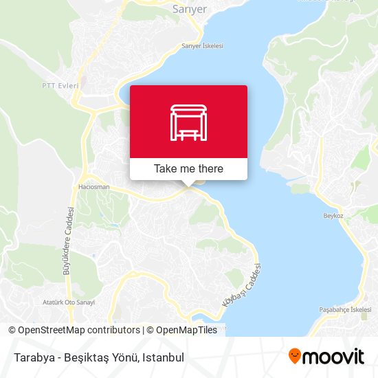 Tarabya - Beşiktaş Yönü map
