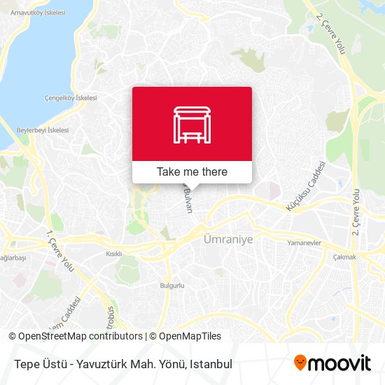 Tepe Üstü - Yavuztürk Mah. Yönü map