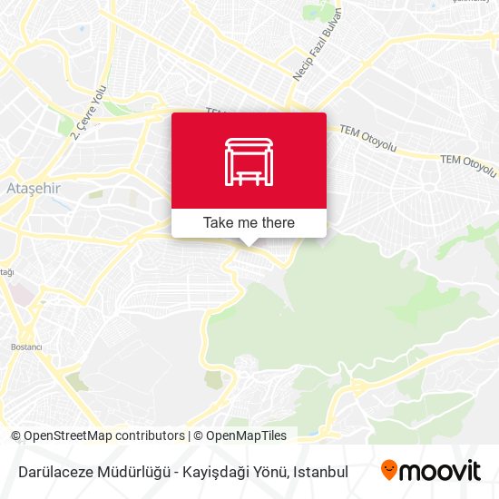 Darülaceze Müdürlüğü - Kayişdaği Yönü map