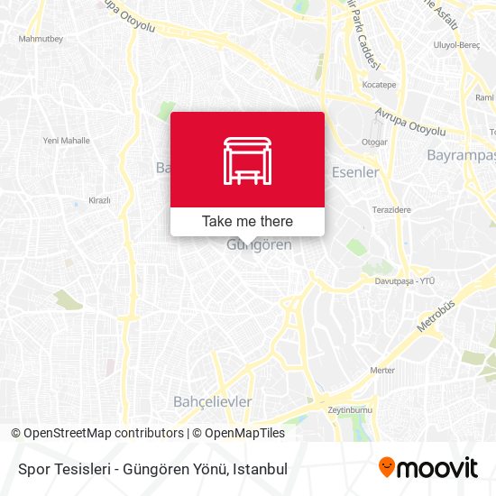 Spor Tesisleri - Güngören Yönü map