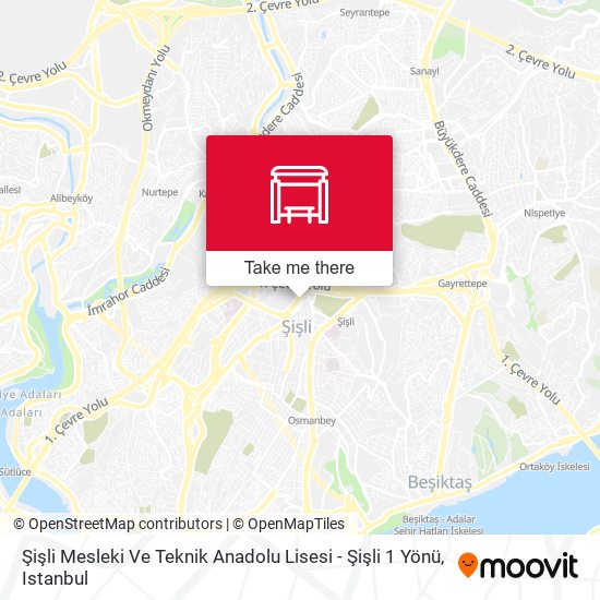 Şişli Mesleki Ve Teknik Anadolu Lisesi - Şişli 1 Yönü map