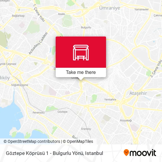 Göztepe Köprüsü 1 - Bulgurlu Yönü map