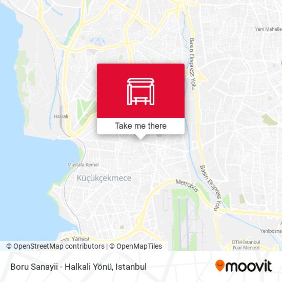 Boru Sanayii - Halkali Yönü map