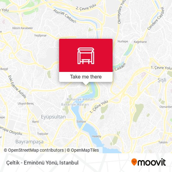 Çeltik - Eminönü Yönü map