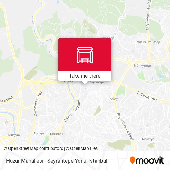 Huzur Mahallesi - Seyrantepe Yönü map