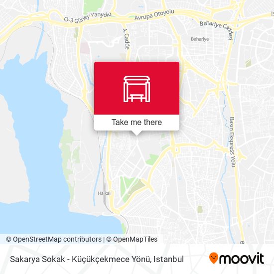 Sakarya Sokak - Küçükçekmece Yönü map