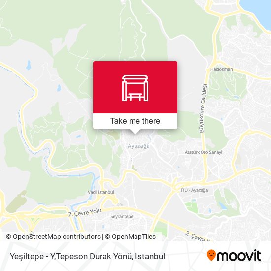 Yeşiltepe - Y,Tepeson Durak Yönü map