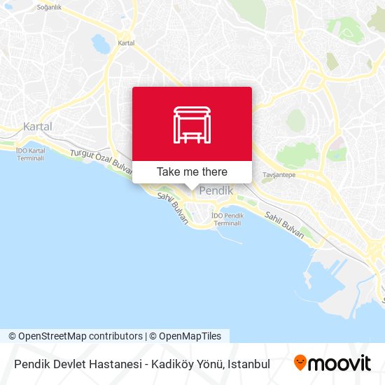Pendik Devlet Hastanesi - Kadiköy Yönü map