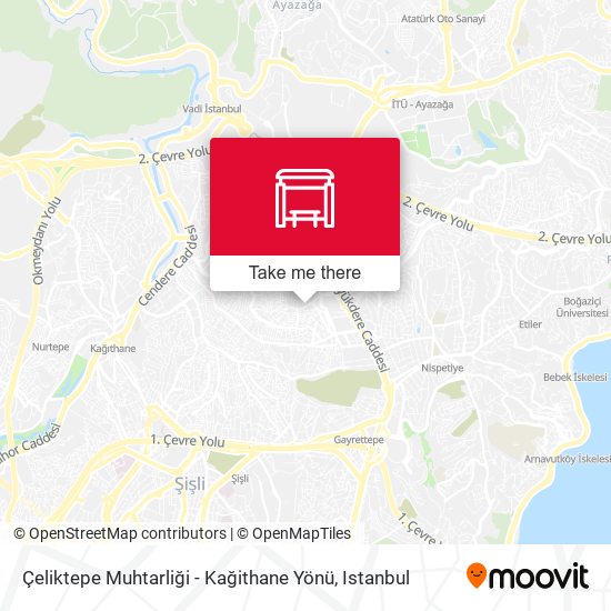 Çeliktepe Muhtarliği - Kağithane Yönü map