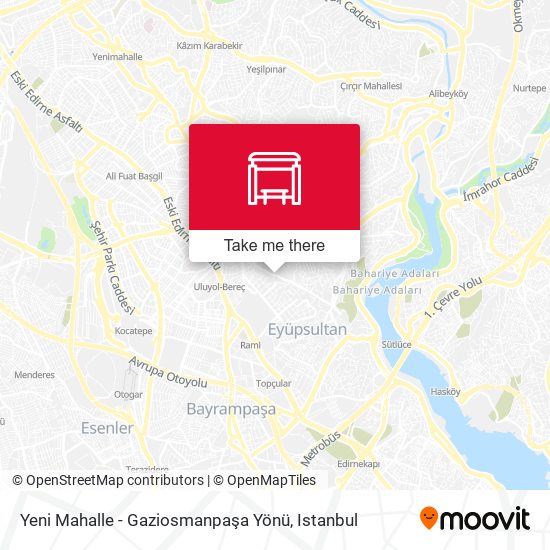 Yeni Mahalle - Gaziosmanpaşa Yönü map