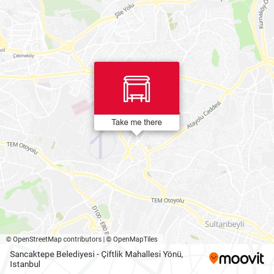 Sancaktepe Belediyesi - Çiftlik Mahallesi Yönü map