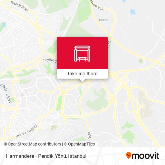 Harmandere - Pendik Yönü map