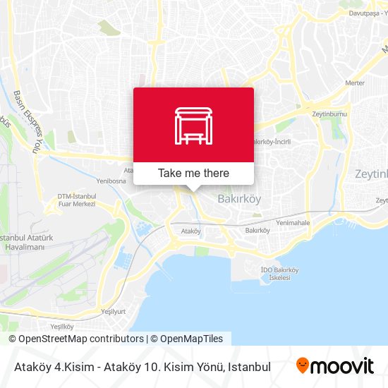Ataköy 4.Kisim - Ataköy 10. Kisim Yönü map