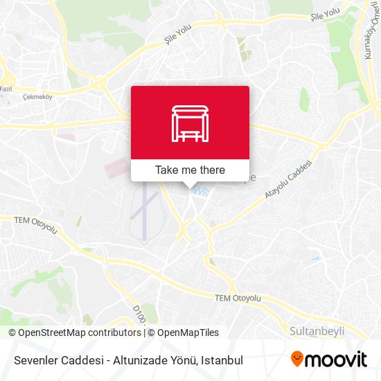 Sevenler Caddesi - Altunizade Yönü map