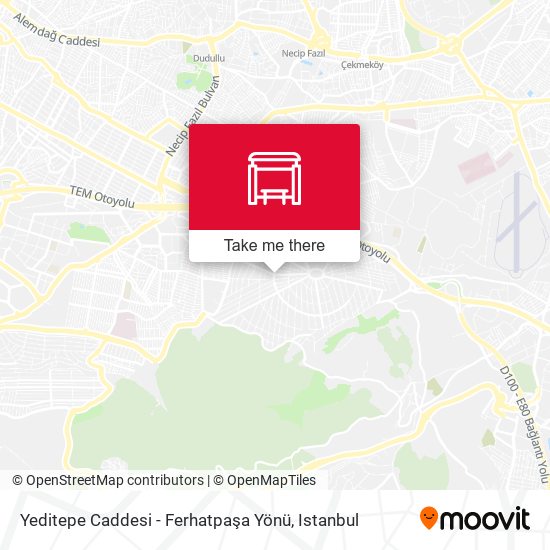Yeditepe Caddesi - Ferhatpaşa Yönü map