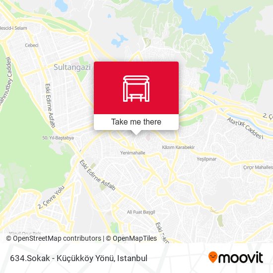 634.Sokak - Küçükköy Yönü map