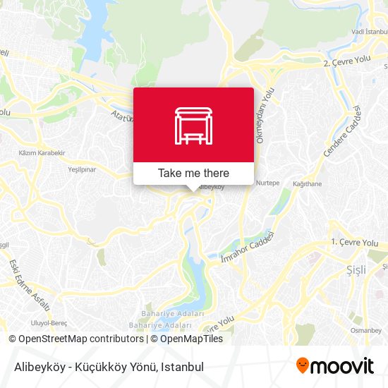 Alibeyköy - Küçükköy Yönü map