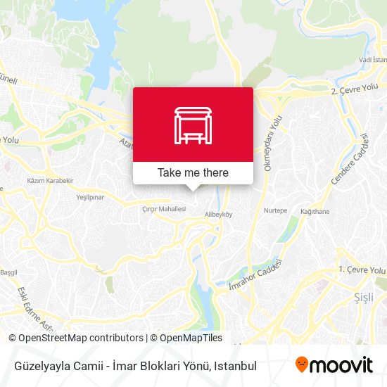 Güzelyayla Camii - İmar Bloklari Yönü map