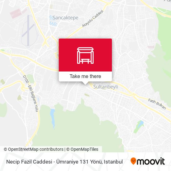 Necip Fazil Caddesi - Ümraniye 131 Yönü map
